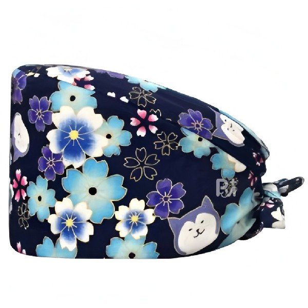 Floral Printed 100% Cotton Scrub Cap | Hospital-Grade for Healthcare Teams