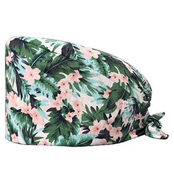 Floral Printed 100% Cotton Scrub Cap | Hospital-Grade for Healthcare Teams