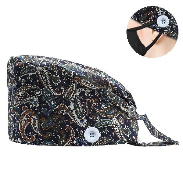 Floral Printed 100% Cotton Scrub Cap | Hospital-Grade for Healthcare Teams