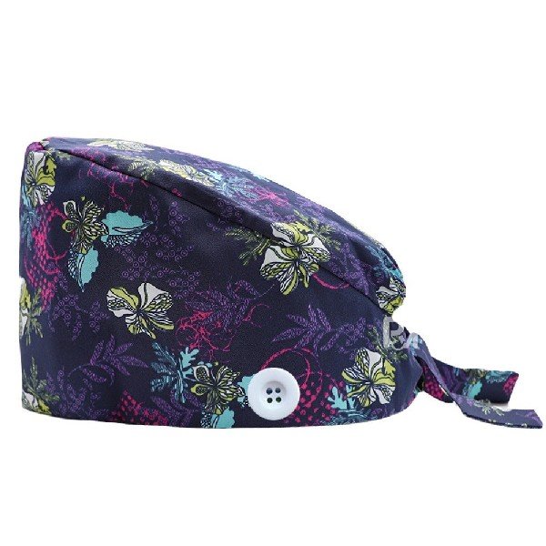 Floral Printed 100% Cotton Scrub Cap | Hospital-Grade for Healthcare Teams
