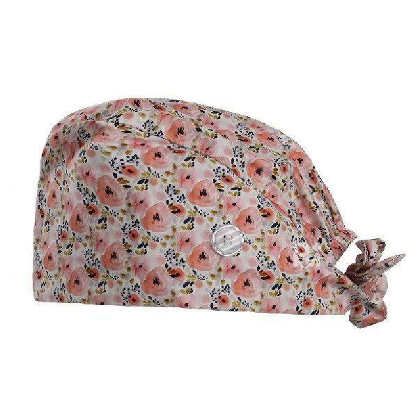 Floral Printed 100% Cotton Scrub Cap | Hospital-Grade for Healthcare Teams