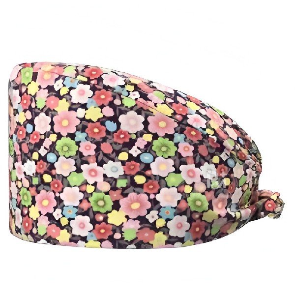 Floral Printed 100% Cotton Scrub Cap | Hospital-Grade for Healthcare Teams