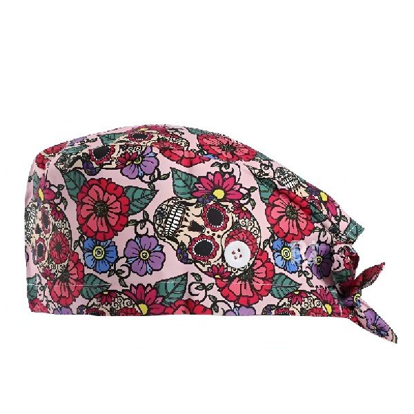 Floral Printed 100% Cotton Scrub Cap | Hospital-Grade for Healthcare Teams