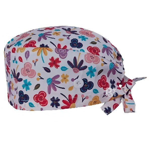 Floral Printed 100% Cotton Scrub Cap | Hospital-Grade for Healthcare Teams