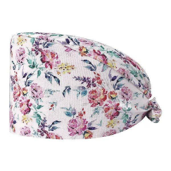 Floral Printed 100% Cotton Scrub Cap | Hospital-Grade for Healthcare Teams