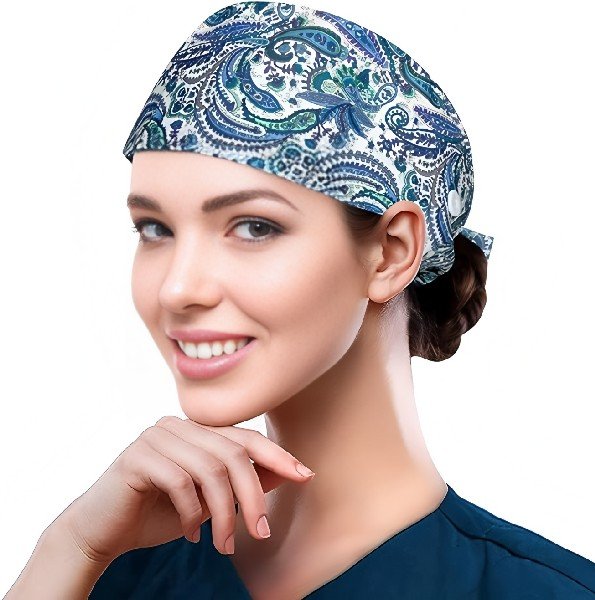 Floral Printed 100% Cotton Scrub Cap | Hospital-Grade for Healthcare Teams
