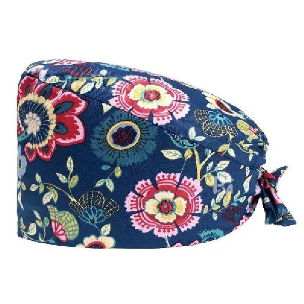 Floral Printed 100% Cotton Scrub Cap | Hospital-Grade for Healthcare Teams