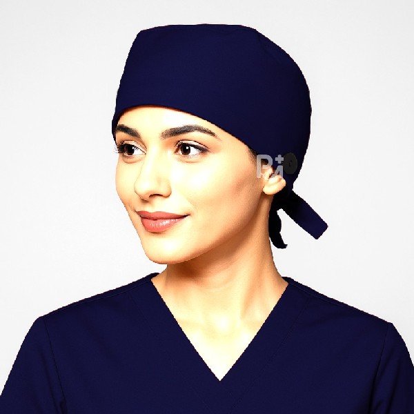 Solid Tie Back Scrub Cap - Adjustable Unisex surgical cap for Medical Staff
