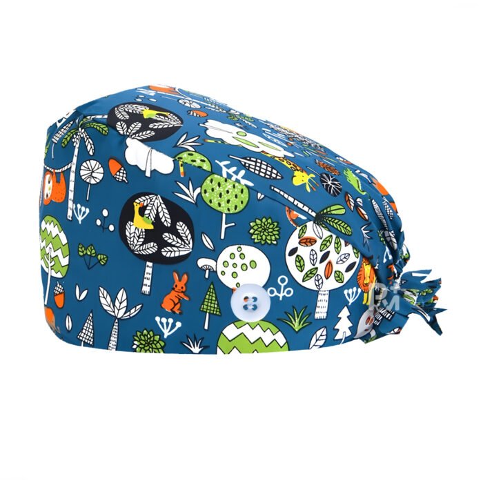 print-tie back-scrub-cap 9