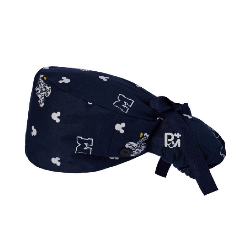 Cute Cartoon Animal-Patterned Ponytail Scrub Cap – Hair-Friendly Comfort for Healthcare Beauty Catering Cleaning Staff