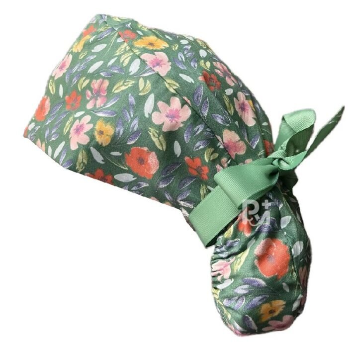 Floral-ponytail cap-s 1