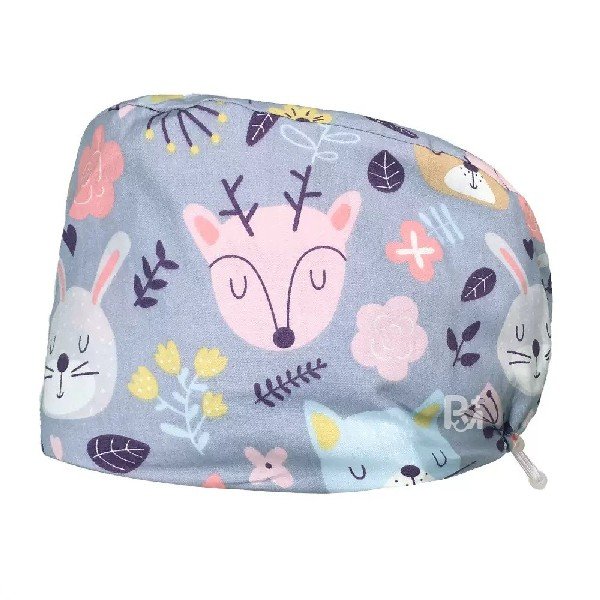 Scrub Caps Gourd Elastic Cartoon – Feminine Professional Comfort for Healthcare Staff