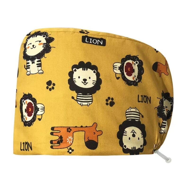 Scrub Caps Gourd Elastic Cartoon – Feminine Professional Comfort for Healthcare Staff