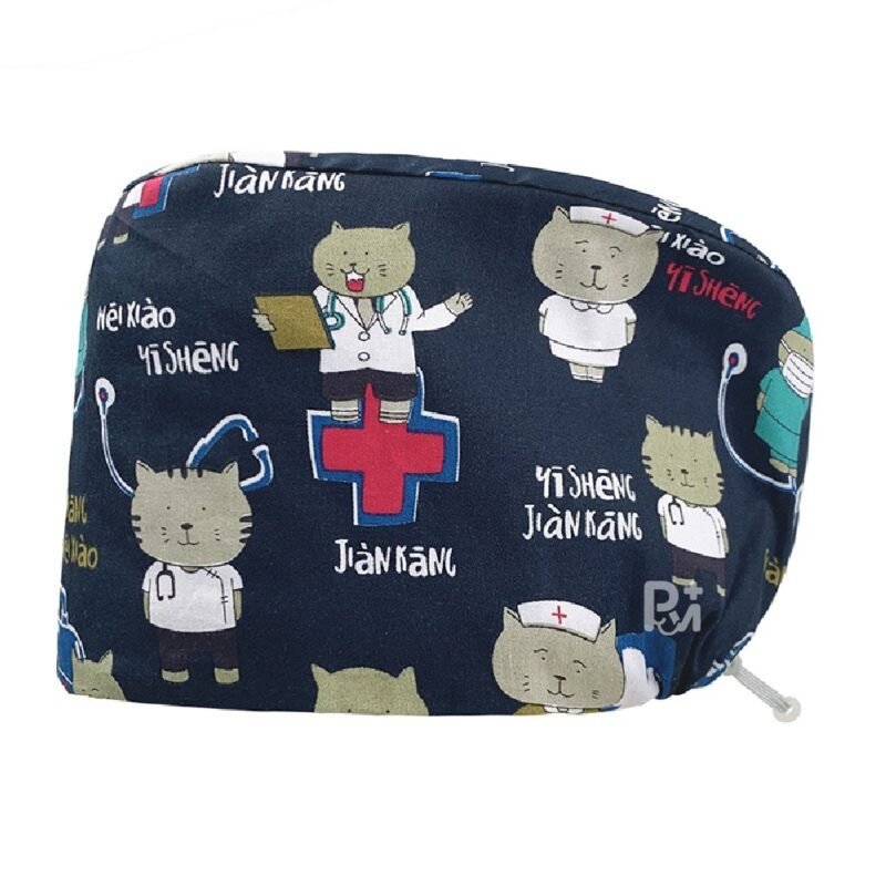 Scrub Caps Gourd Elastic Vet Printed – Feminine Professional Comfort for Healthcare Staff