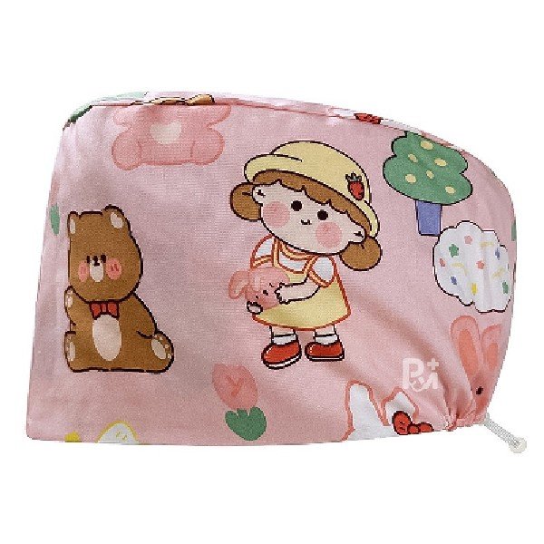Scrub Caps Gourd Elastic Cartoon – Feminine Professional Comfort for Healthcare Staff