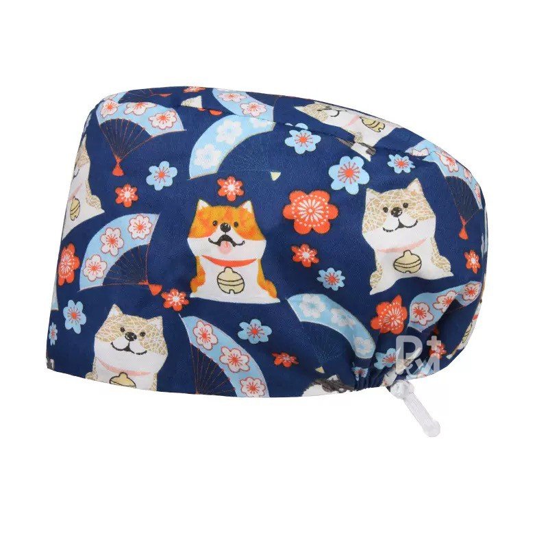Scrub Caps Gourd Elastic Cartoon – Feminine Professional Comfort for Healthcare Staff