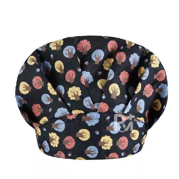 Cartoon Print Bouffant Scrub Caps Unisex with Buttons & Sweatband