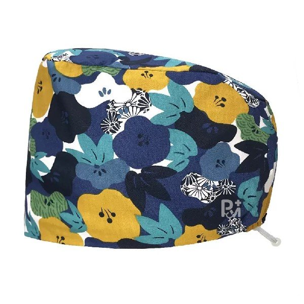 Scrub Caps Gourd Elastic Floral – Feminine Professional Comfort for Healthcare Staff