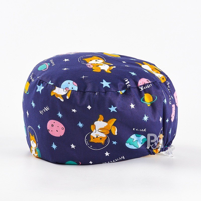 Scrub Caps Gourd Elastic Floral – Feminine Professional Comfort for Healthcare Staff