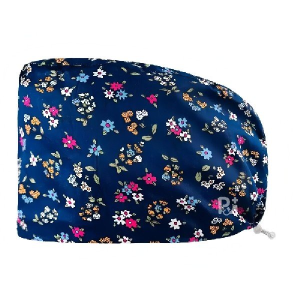 Scrub Caps Gourd Elastic Floral – Feminine Professional Comfort for Healthcare Staff