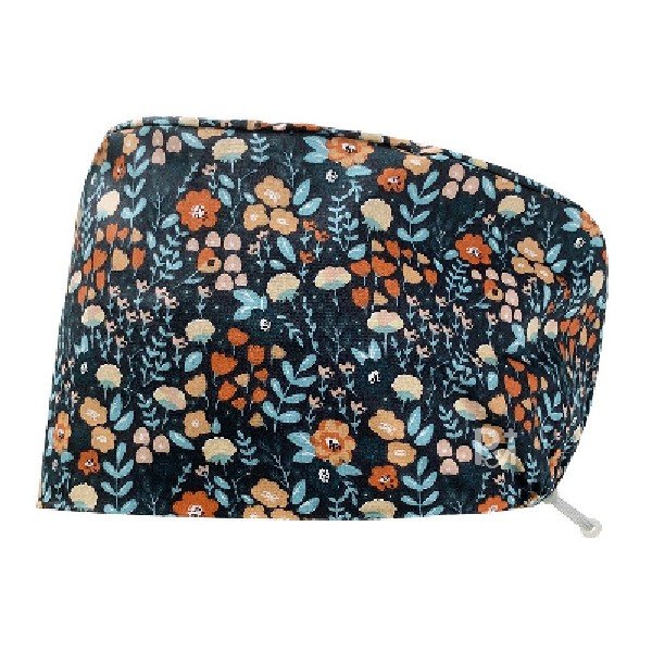 Scrub Caps Gourd Elastic Floral – Feminine Professional Comfort for Healthcare Staff