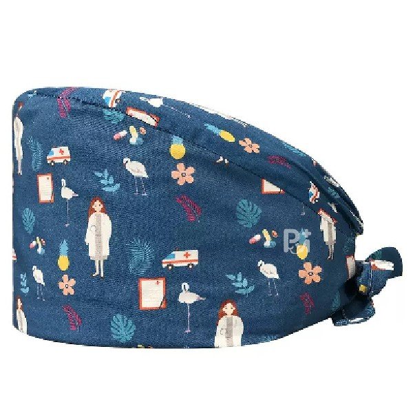 Medical Staff 100% Cotton Scrub Cap | Unisex Hospital-Grade for Healthcare Teams