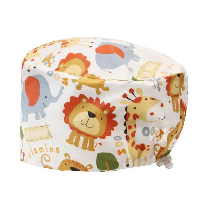 Scrub Caps Gourd Elastic Cartoon – Feminine Professional Comfort for Healthcare Staff