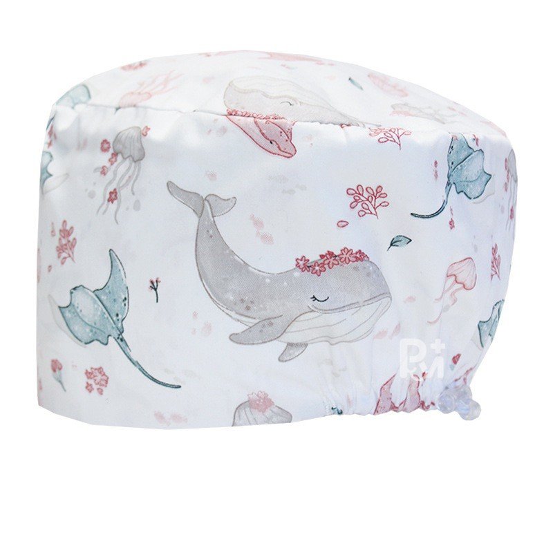 Scrub Caps Gourd Elastic Cartoon – Feminine Professional Comfort for Healthcare Staff