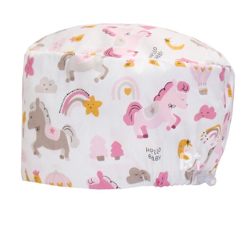 Scrub Caps Gourd Elastic Cartoon – Feminine Professional Comfort for Healthcare Staff