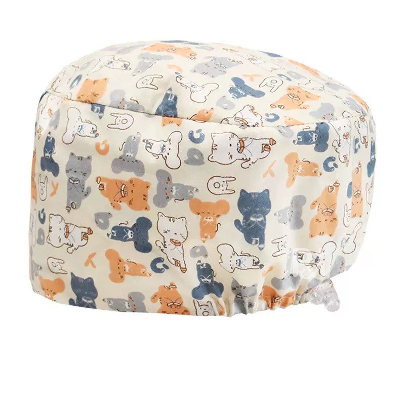 Scrub Caps Gourd Elastic Cartoon – Feminine Professional Comfort for Healthcare Staff