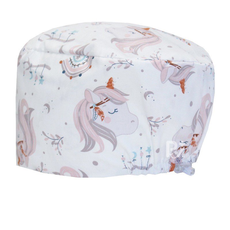 Scrub Caps Gourd Elastic Cartoon – Feminine Professional Comfort for Healthcare Staff