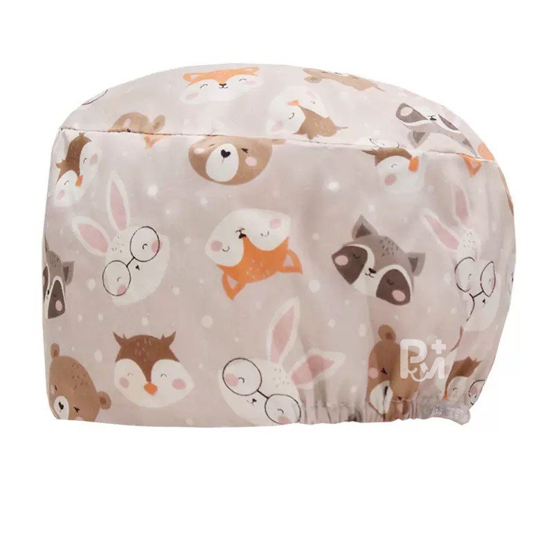 Scrub Caps Gourd Elastic Cartoon – Feminine Professional Comfort for Healthcare Staff