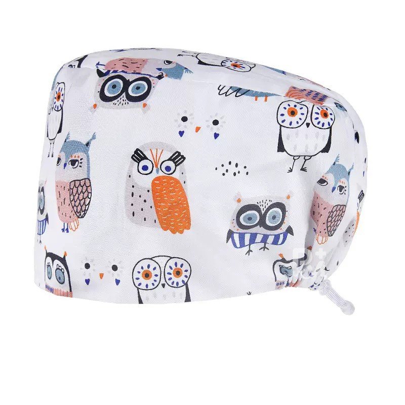 Scrub Caps Gourd Elastic Cartoon – Feminine Professional Comfort for Healthcare Staff