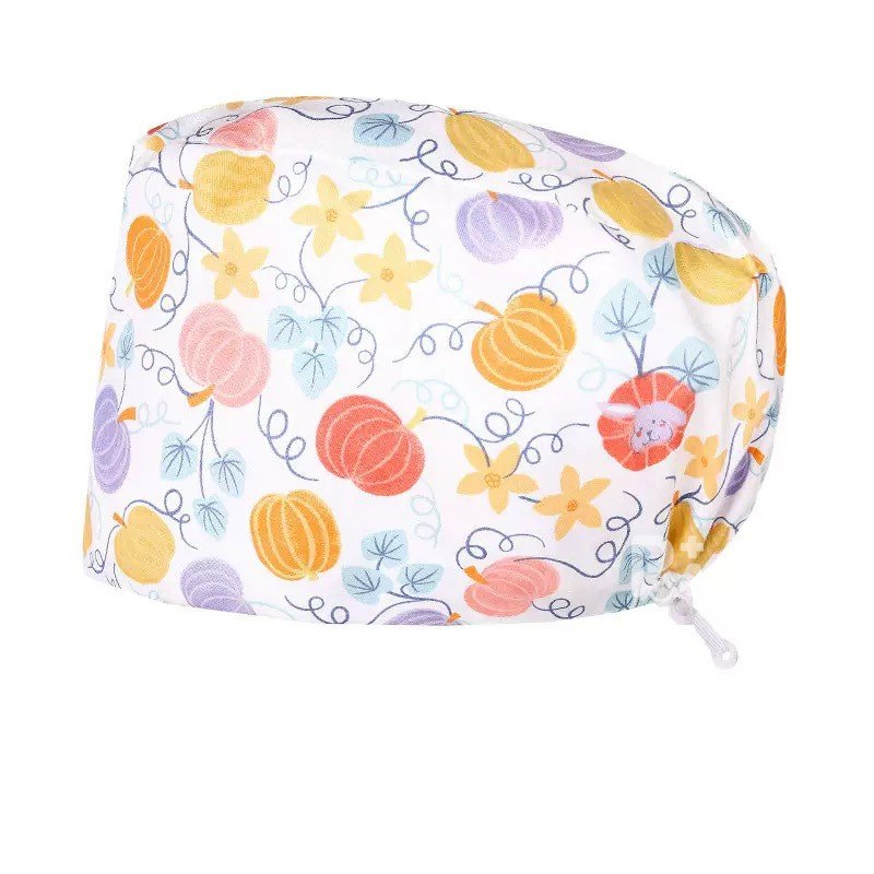 Scrub Caps Gourd Elastic Cartoon – Feminine Professional Comfort for Healthcare Staff