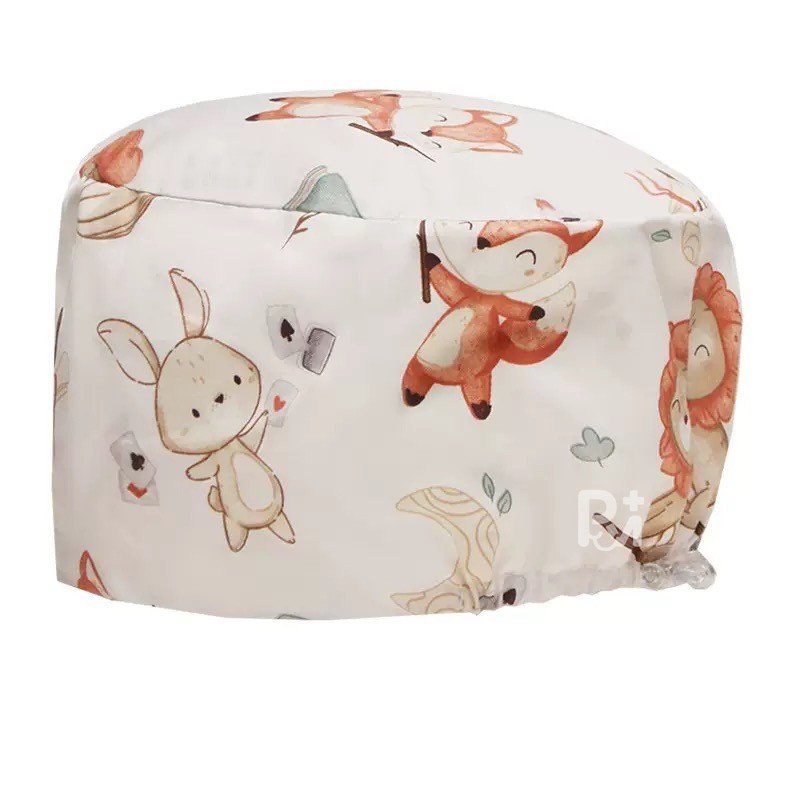 Scrub Caps Gourd Elastic Cartoon – Feminine Professional Comfort for Healthcare Staff