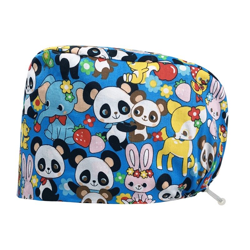 Scrub Caps Gourd Elastic Cartoon – Feminine Professional Comfort for Healthcare Staff