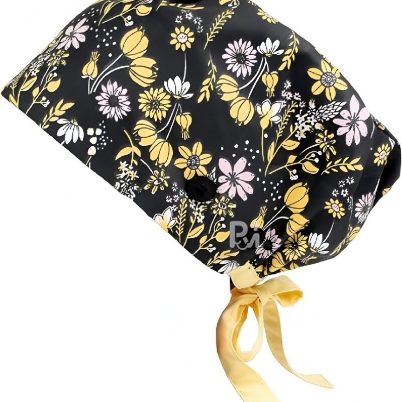 Euro Style Unisex Reusable Scrub Cap flower printed – Bulk Wholesale & Customizable