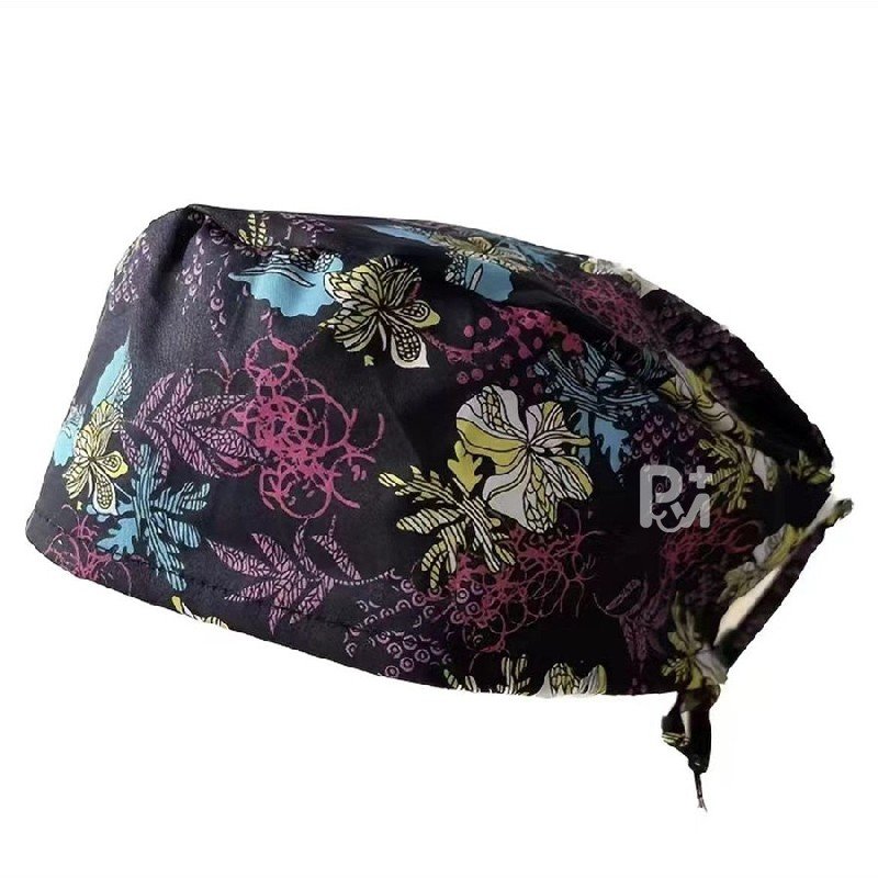 Euro Style Unisex Reusable Scrub Cap flower printed – Bulk Wholesale & Customizable